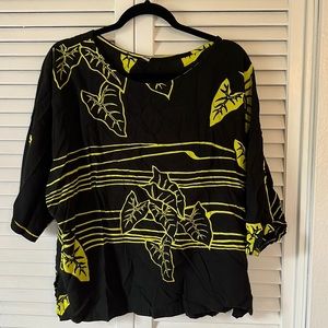 Wahine Toa Hawaiian wear - women XL blouse In raton fabric
